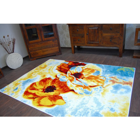 Tapis peint - f516 crème - Dimension au choix