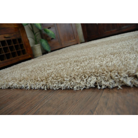 Tapis shaggy narin p901 beige foncé - Dimension au choix