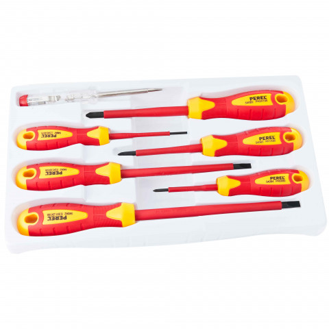 Jeu De 6 Tournevis Isolés + Testeur De Tension