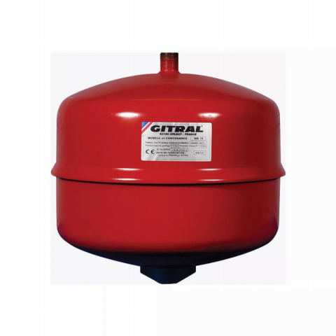 Vase d'expansion à membrane nu suspendu GITRAL MB18 - 18 litres 3.9 Bars - Raccord 3/4' - 130G001800