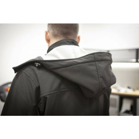 Veste softshell noire 93% polyester / 7% élasthanne clas equipements - Taille au choix