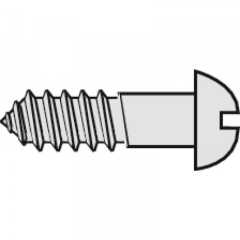 Vis à bois tête fraisée bombée fendue laiton, diamètre 2,5 mm, longueur 20 mm, sachet de 100 vis