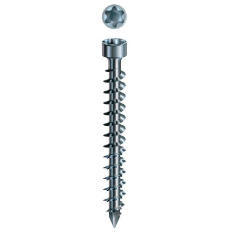 Vis bois SPAX tête cylind. Wirox 8x550 mm Filetage total pointe Cut - Boite de 25 - 1221010805505