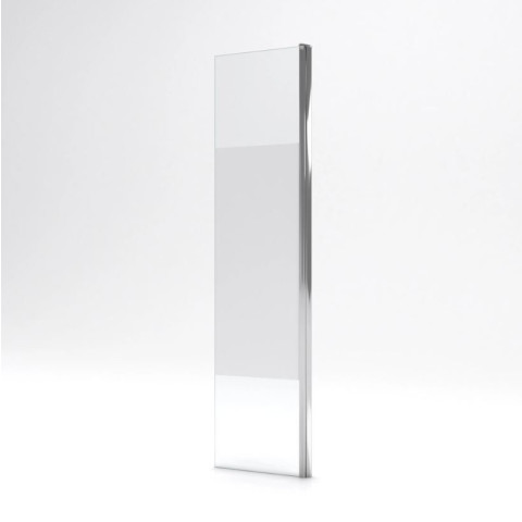 Volet pivotant pour paroi de douche fixe - 40x200cm - Verre 6 mm avec bande dépolie - Profile Chromé Aurlane - FAC250