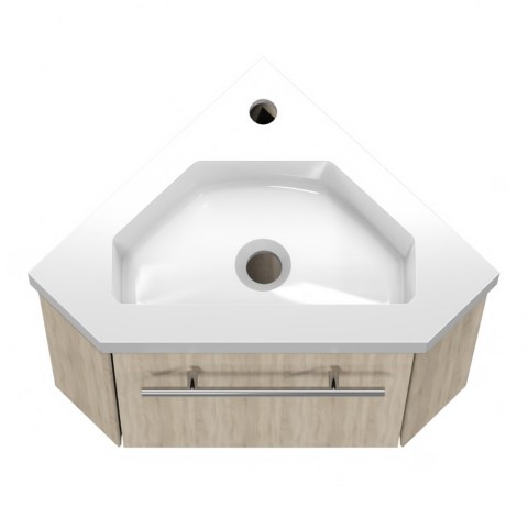 Meuble de rangement de salle de bain meuble sous vasque d'angle 40 cm - Couleur au choix