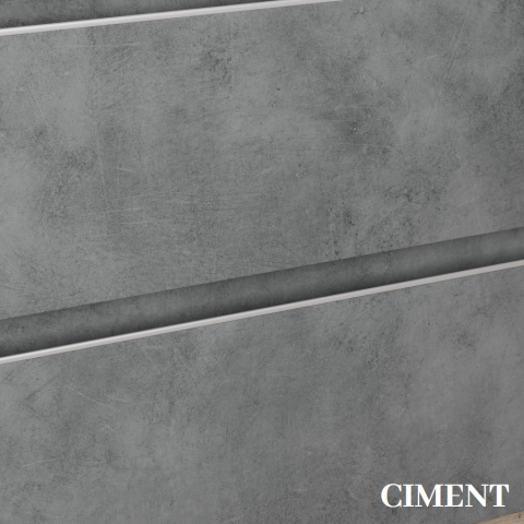 Meuble de salle de bain 140cm double vasque - 4 tiroirs - balea - ciment (gris)